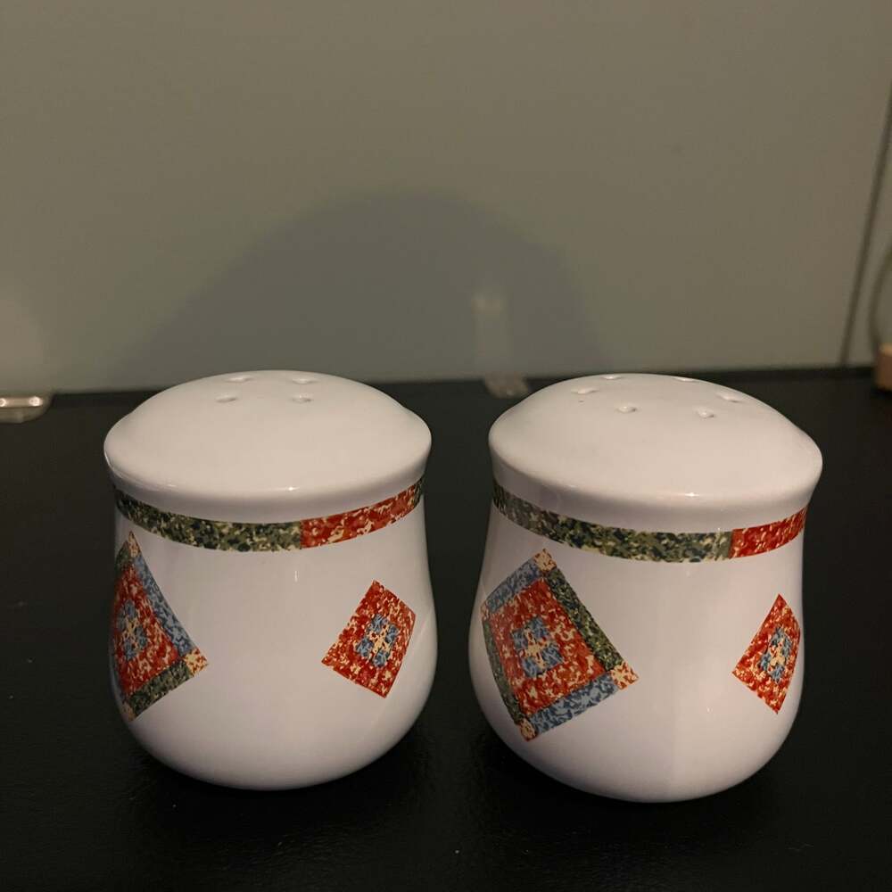 Corelle Sand Art Salt and Pepper Shakers
